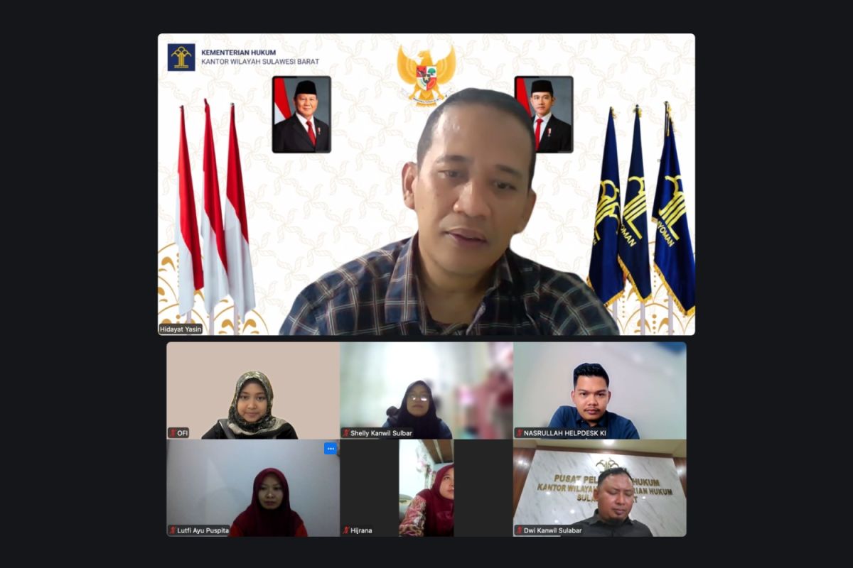 Kanwil Kemenkum Sulbar sebut kinerja BSK Triwulan I sesuai target