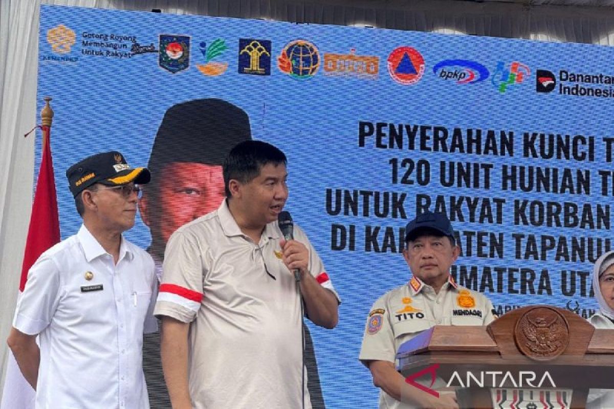 Menteri PKP serahkan 120 unit hunian tetap korban bencana di Tapsel