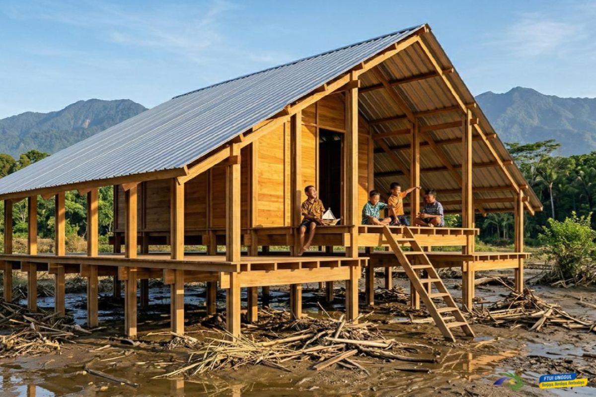 FTUI dan Iluni bangun huntara berkonsep hunian berbasis kearifan lokal