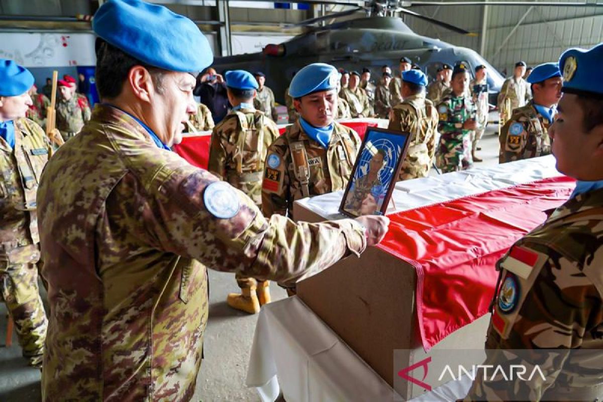 UNIFIL gelar upacara pelepasan jenazah tiga prajurit TNI