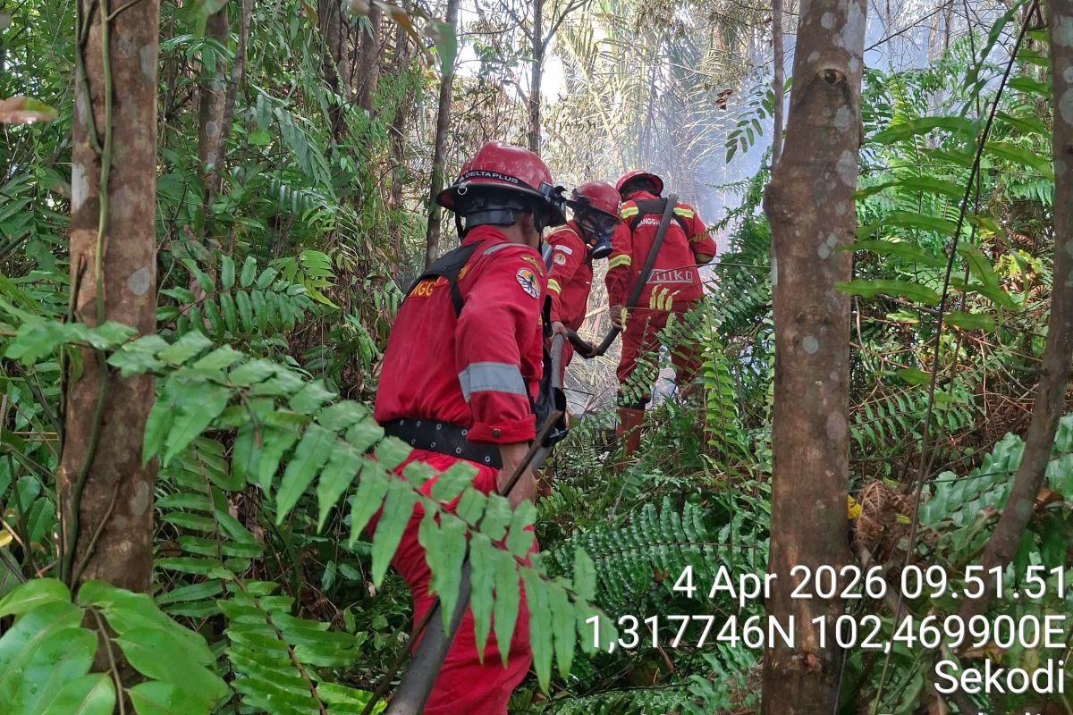 Manggala Agni terkendala sumber air padamkan karhutla di Bengkalis