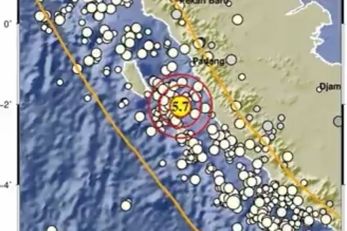 Gempa Magnitudo 5,7 guncang Tuapejat Sabtu sore, getaran terasa hingga ke Kota Padang
