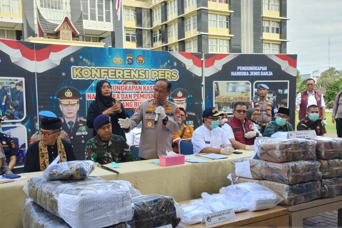 Polda Sumbar gagalkan penyelundupan narkoba lewat bandara