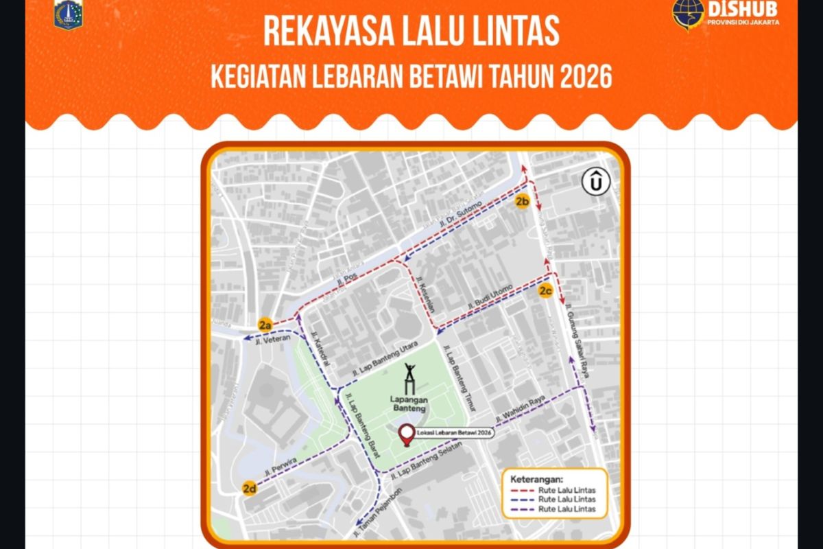 Ada Lebaran Betawi, ini sirkulasi rute lalin sekitar Lapangan Banteng