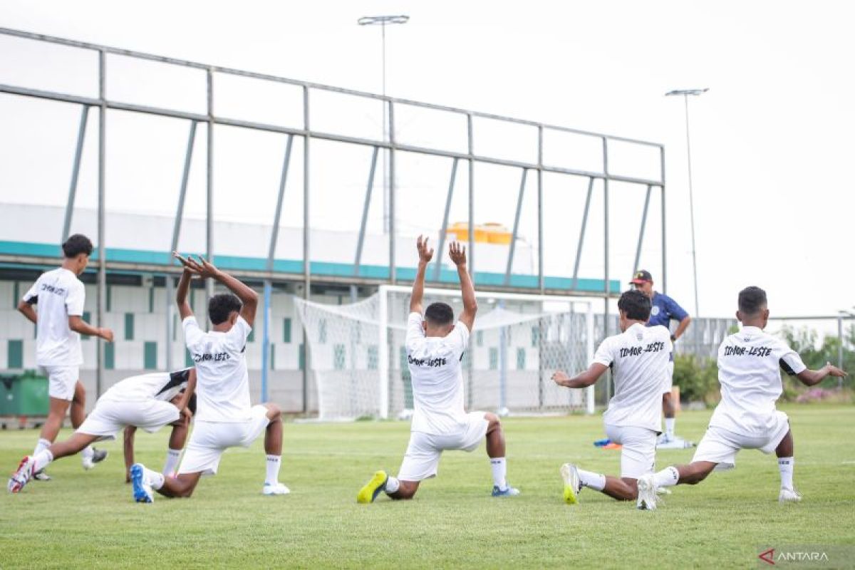 Latihan Timnas Timor Leste U-17 jelang lawan Indonesia