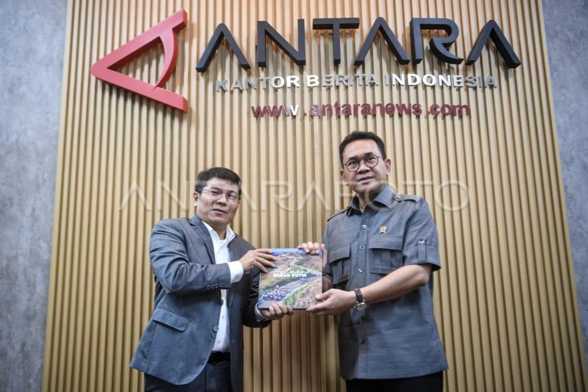 Kunjungan Menteri Perdagangan di Kantor Berita ANTARA
