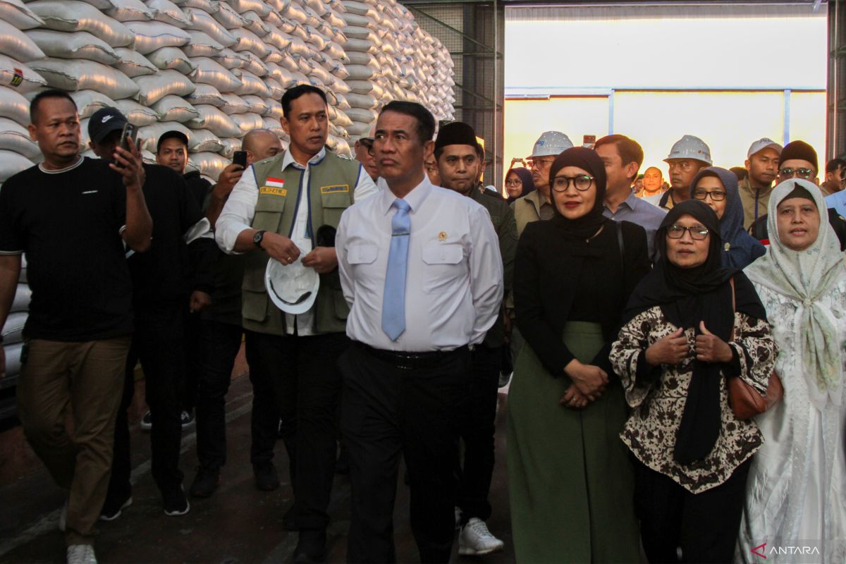 Mentan tinjau gudang beras di Sidoarjo