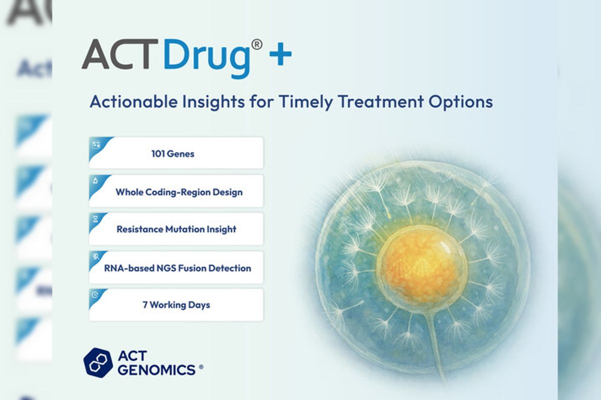 ACT Genomics Upgrades Clinically Recognized Genomic Test to 101-Gene Panel with 7-Day Turnaround