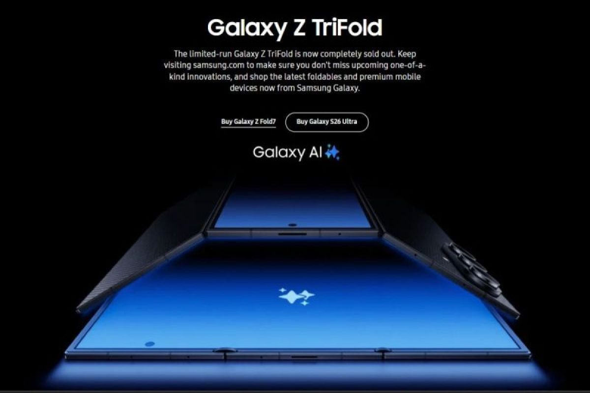 Samsung hentikan penjualan Galaxy Z TriFold setelah stok habis