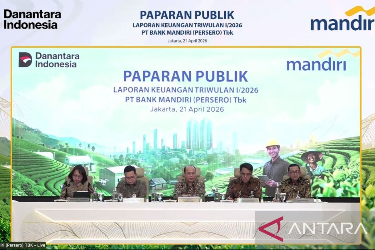 Laba Bank Mandiri tumbuh 16,6 persen capai Rp15,4 T di kuartal I 2026