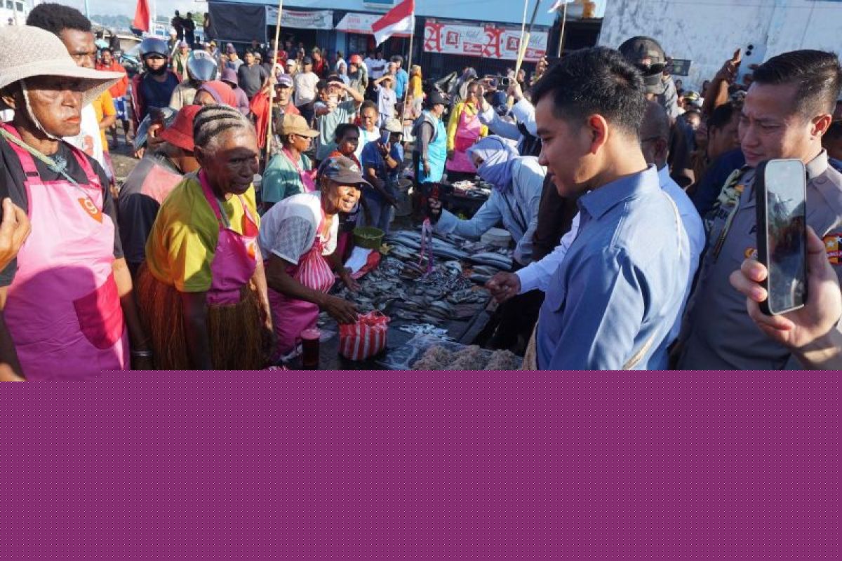Wapres Giibran blusukan ke pasar tradisional Kota Sorong