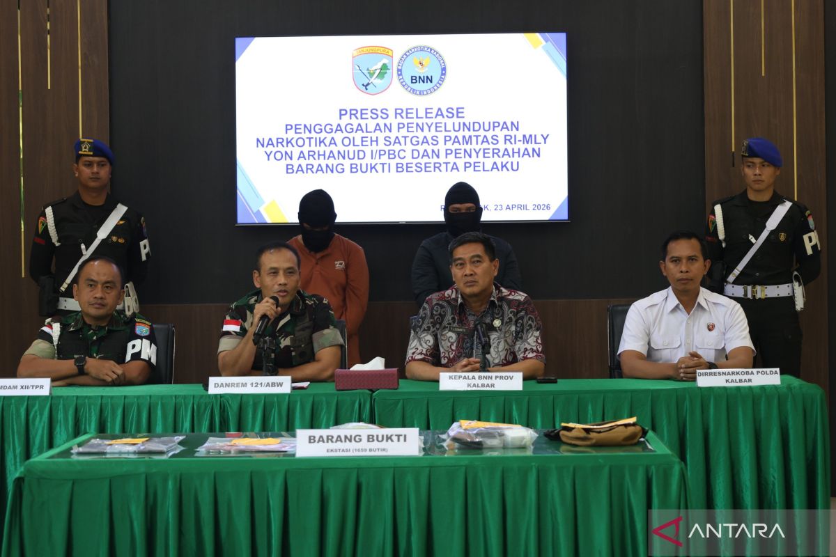 Satgas pamtas gagalkan penyelundupan 1.664 ekstasi di perbatasan