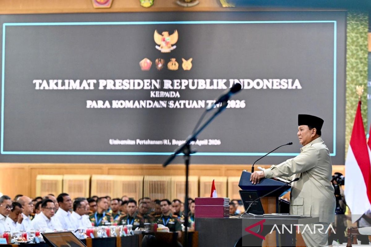 Prabowo beri taklimat pada 1.500 komandan satuan tiga matra TNI