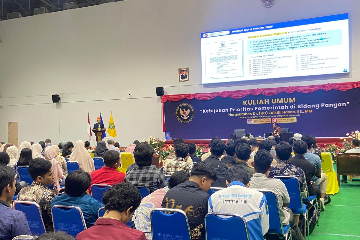 Wamenko Pangan RI berikan kuliah umum di Universitas Riau