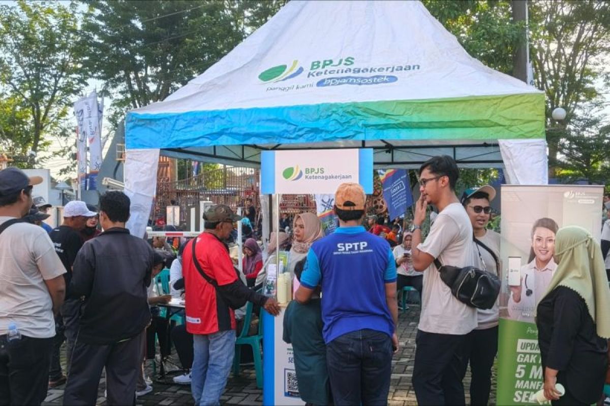 Semarakkan May Day, BPJS Ketenagakerjaan Majapahit sosialisasikan Jamsostek Mobile dan MLT