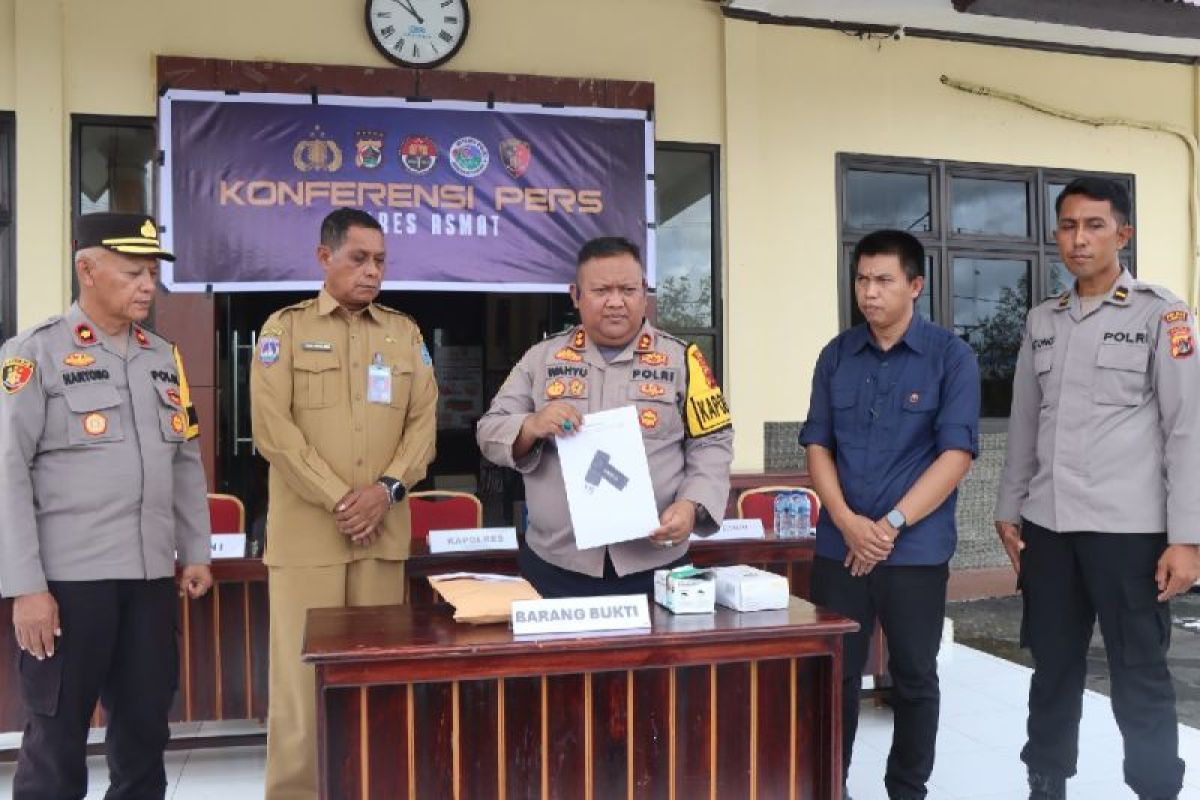 Polres Asmat tetapkan dua tersangka pembakaran Pos Yonif 123/Rajawali