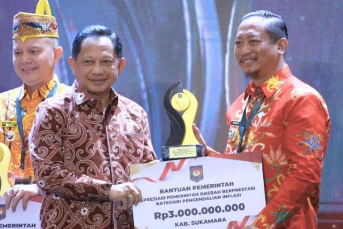 Bupati Sukamara raih penghargaan terbaik pertama pengendalian inflasi Regional Kalimantan