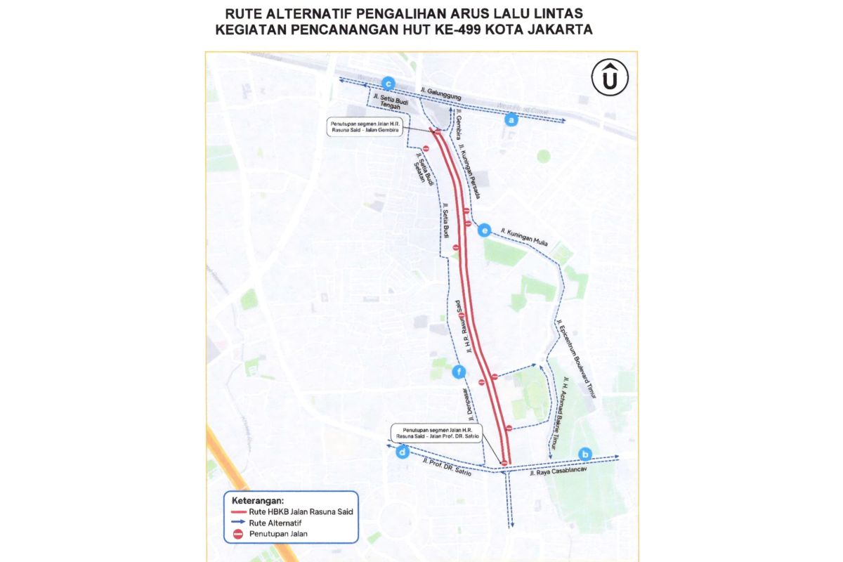 Pemprov DKI berlakukan HBKB di Jalan Rasuna Said akhir pekan ini