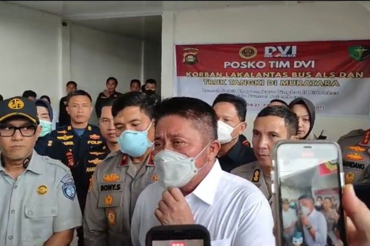 Pemprov Sumsel bantu keluarga korban kecelakaan bus ALS