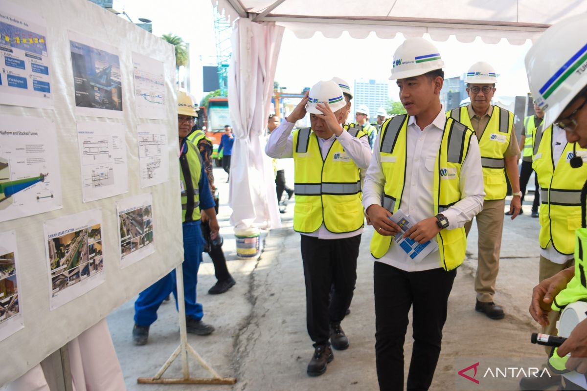Serap 3.800 pekerja konstruksi, Gibran apresiasi proyek MRT Jakarta