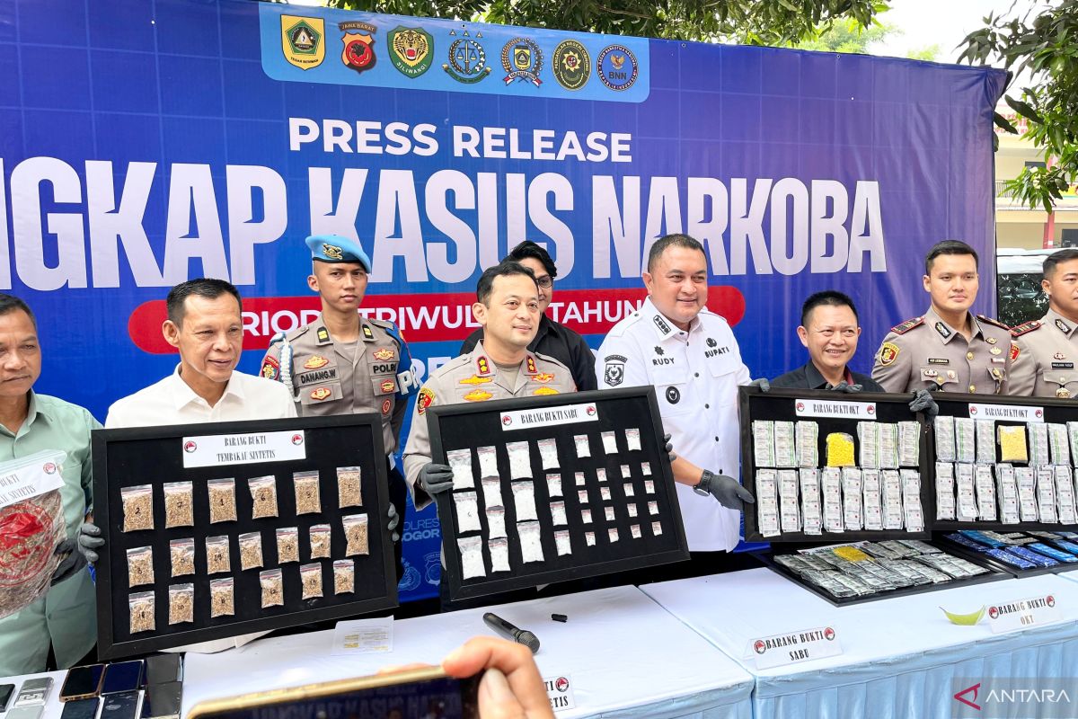 Januari-Mei, Polres Bogor ungkap 113 kasus narkoba