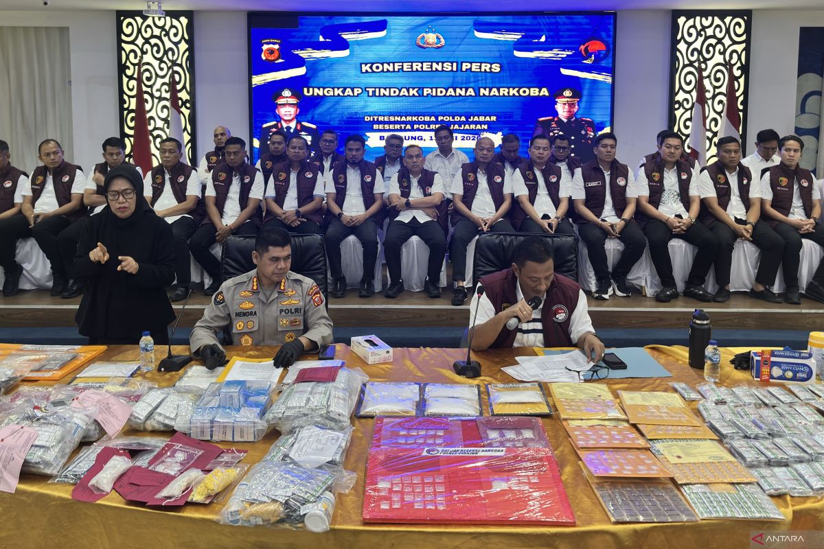 Polda Jabar tangkap 593 tersangka narkoba selama April-Mei 2026