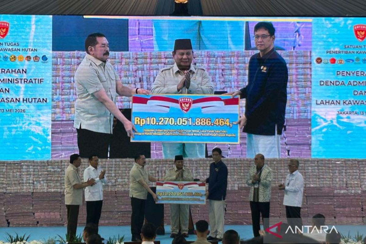 Prabowo saksikan penyerahan penyelamatan uang negara Rp10 T