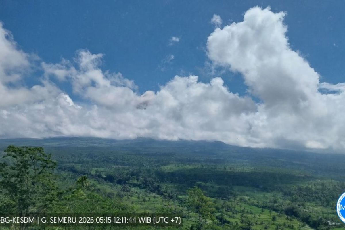Gunung Semeru erupsi disertai awan panas guguran
