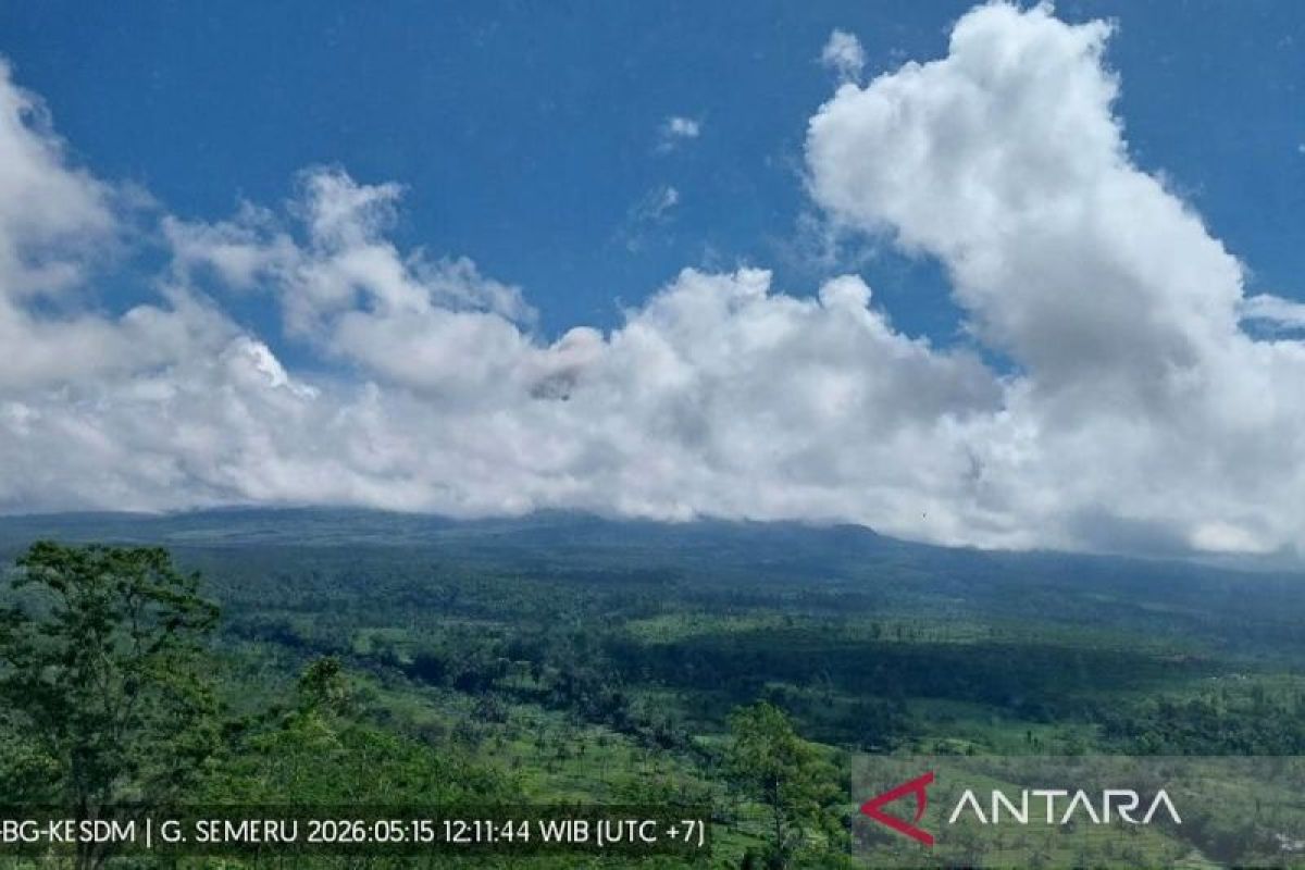 Gunung Semeru erupsi disertai awan panas guguran