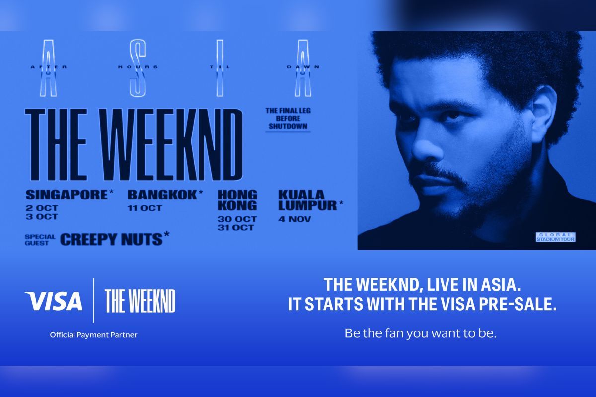 Visa amps up the music as Official Payment Partner for the Asia leg of The Weeknd's 'After Hours Til Dawn' Stadium Tour