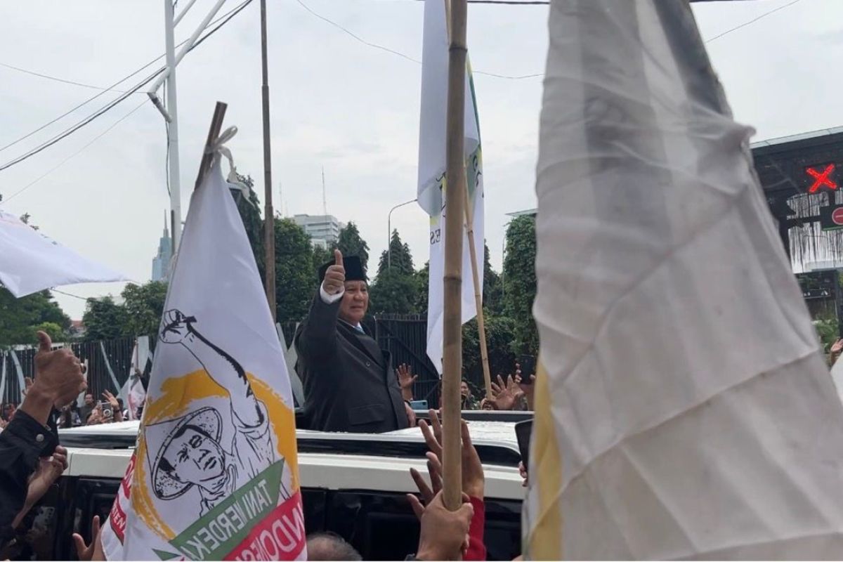 Prabowo sapa peserta aksi damai dukung ekonomi kerakyatan