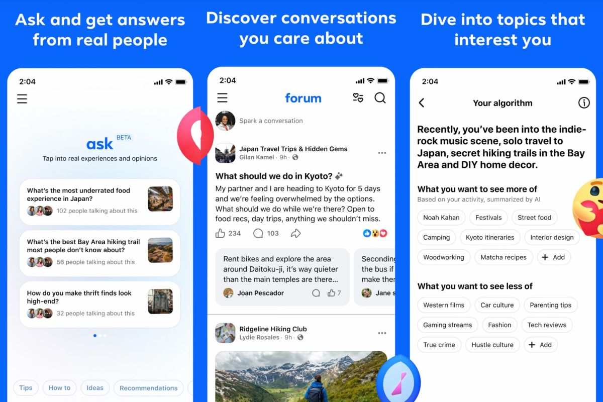 Meta diam-diam rilis aplikasi baru mirip Reddit bernama Forum