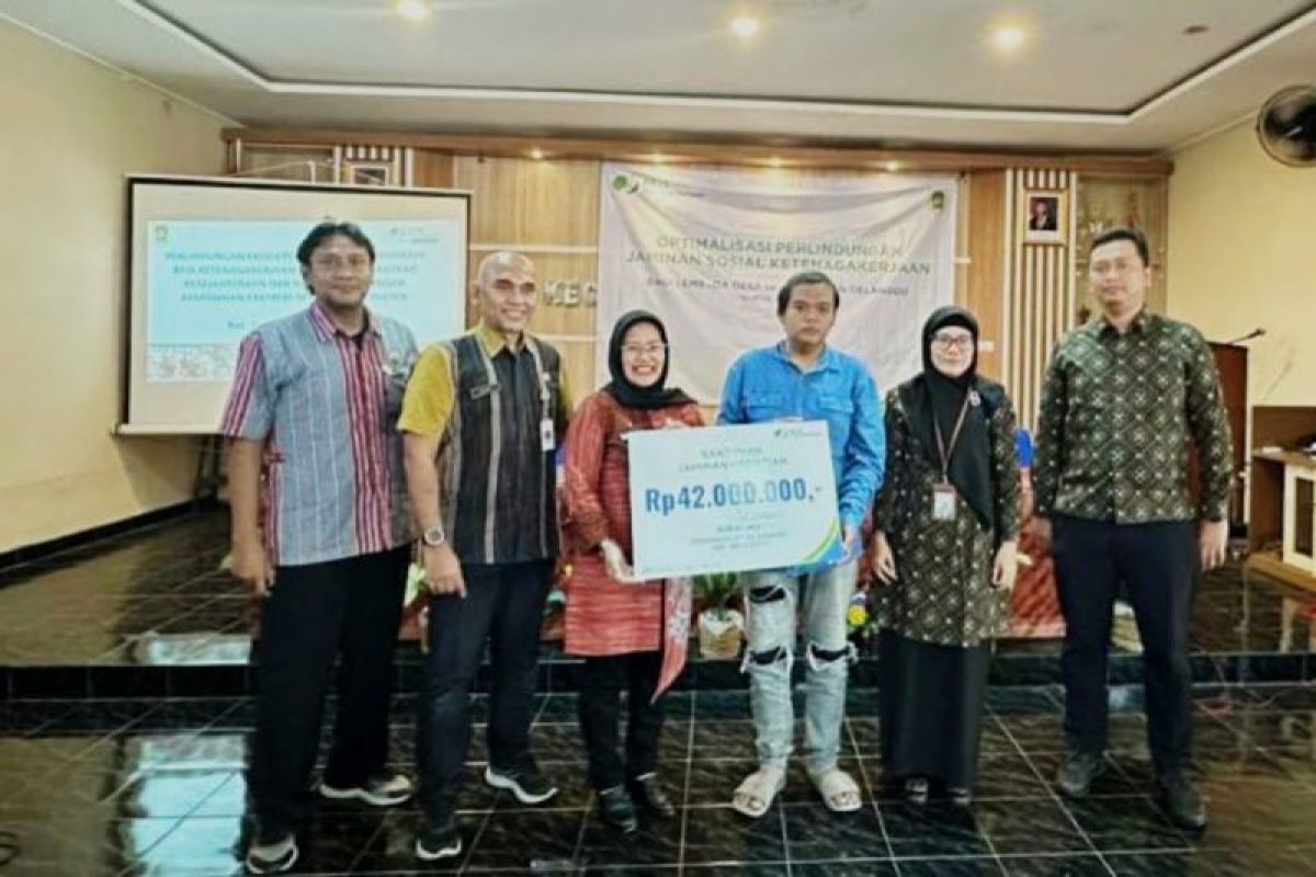 BPJS Ketenagakerjaan Klaten dorong perlindungan jaminan sosial bagi Lembaga Desa di Kecamatan Delanggu