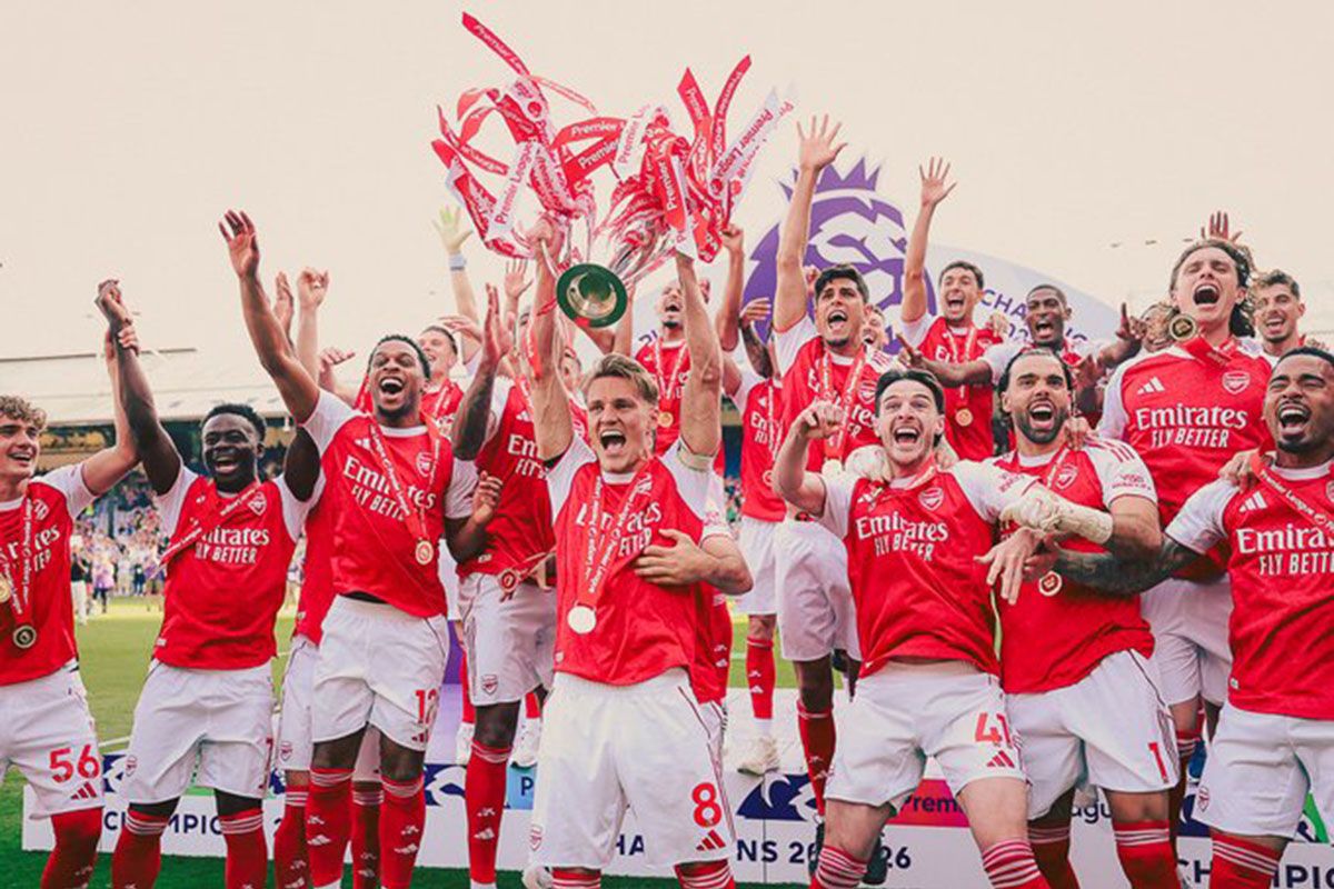 Arsenal tuntaskan Liga Inggris 2025/26 dengan menang 2-1 atas Palace