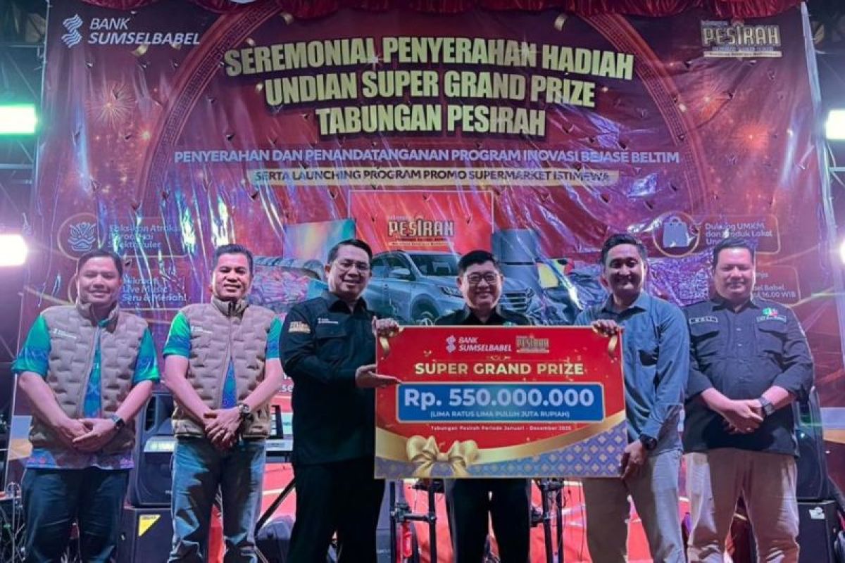 Nasabah Bank Sumsel Babel asal Belitung Timur raih hadiah utama Tabungan Pesirah