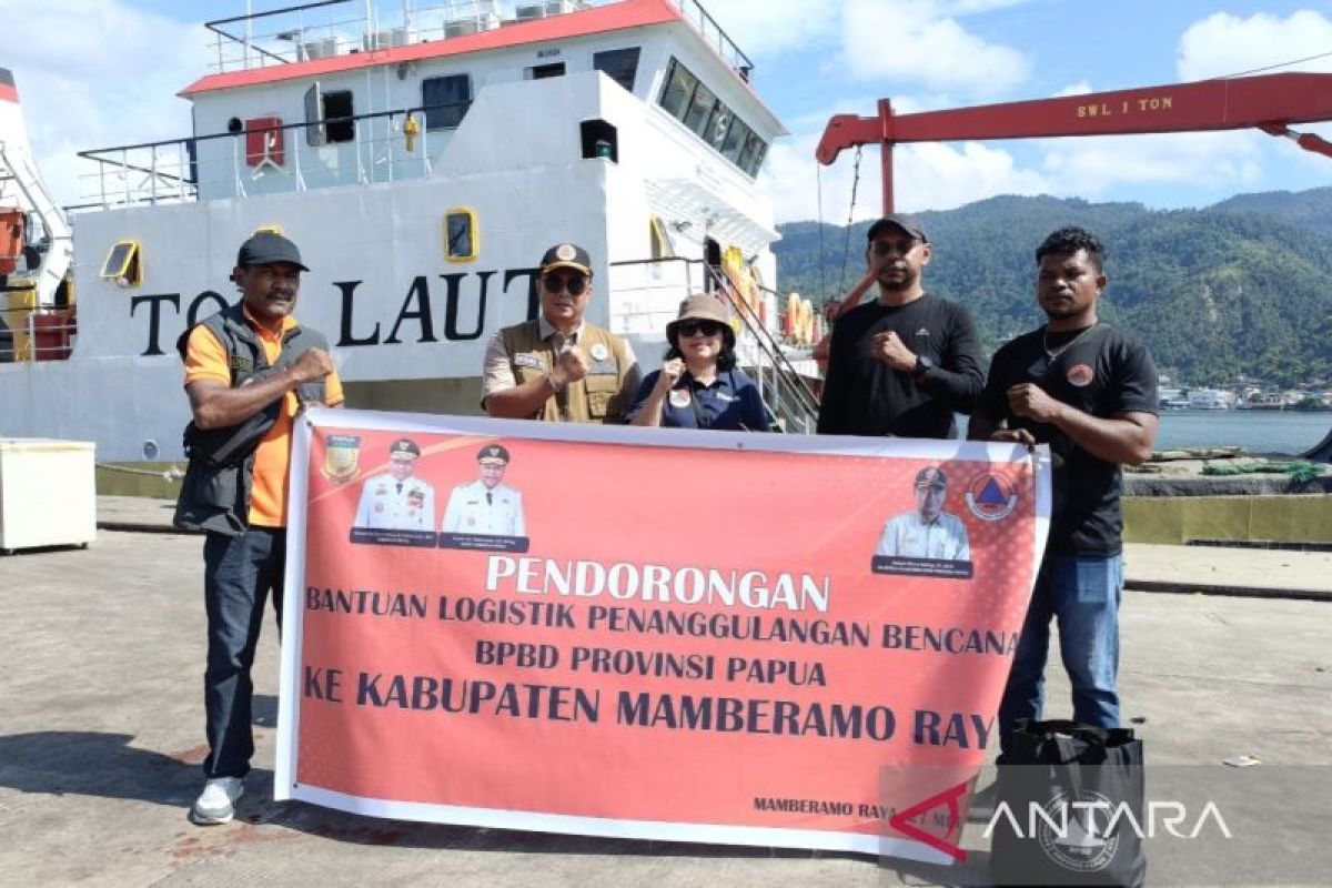 BPBD Papua distribusikan bantuan logistik ke Kabupaten Mamberamo Raya