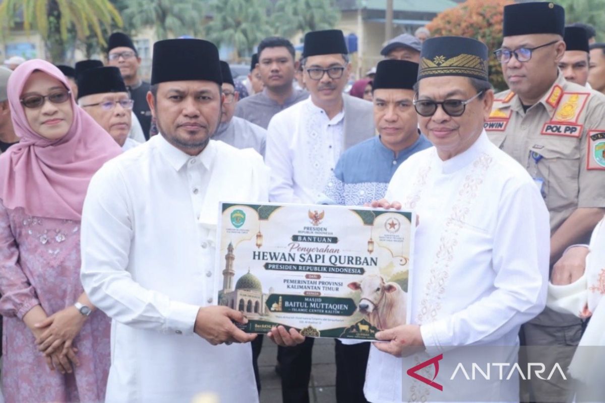 Gubernur Kaltim serahkan sapi kurban Presiden RI di Islamic Center