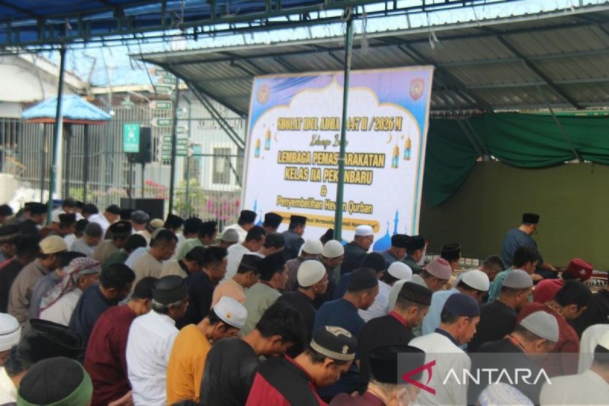 Sholat Id dan Qurban di Lapas Pekanbaru Jadi Momentum Persatuan Warga Binaan dan Petugas