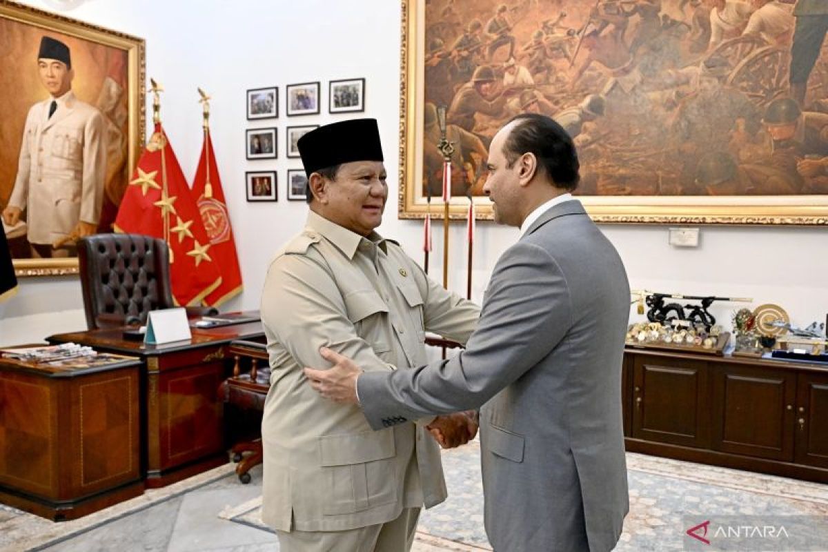 Prabowo sambut Wakil PM Qatar di Istana Merdeka