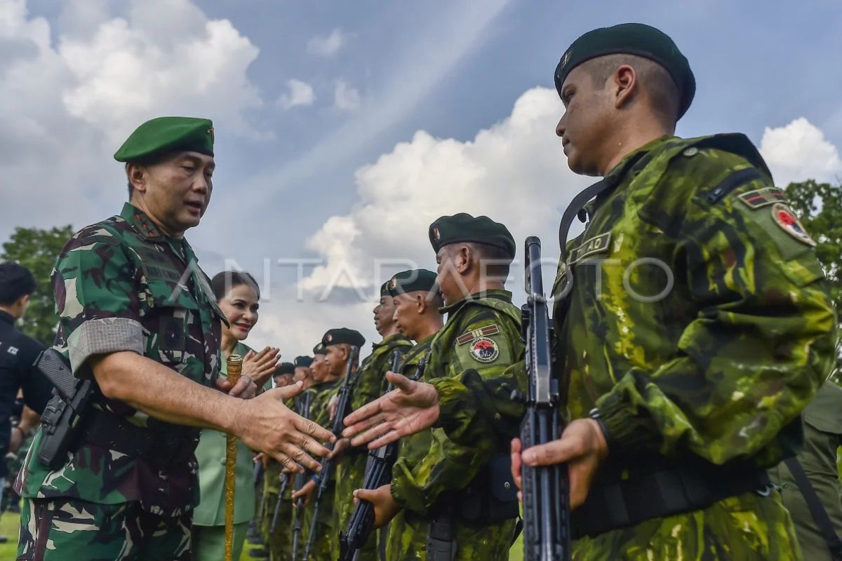 Kepulangan Satgas Pamtas RI-Papua Nugini di Jambi