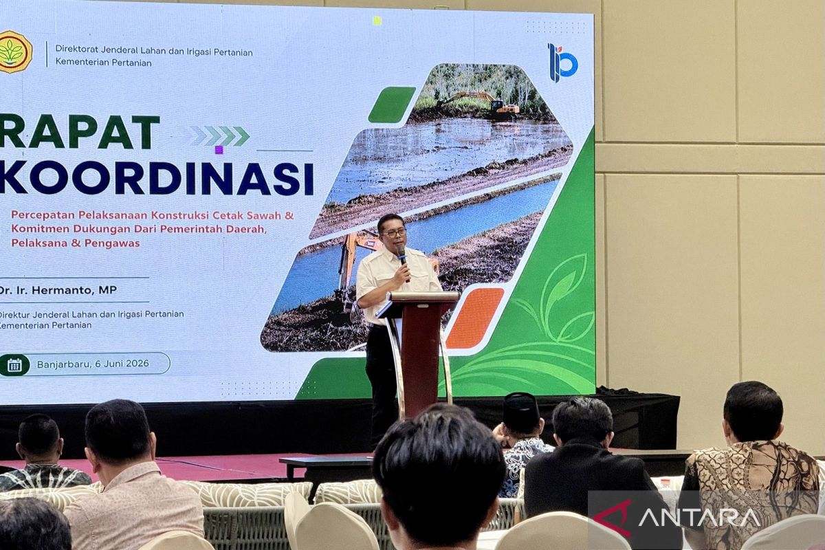 Kementan perkuat cetak sawah di Kalimantan percepat swasembada pangan