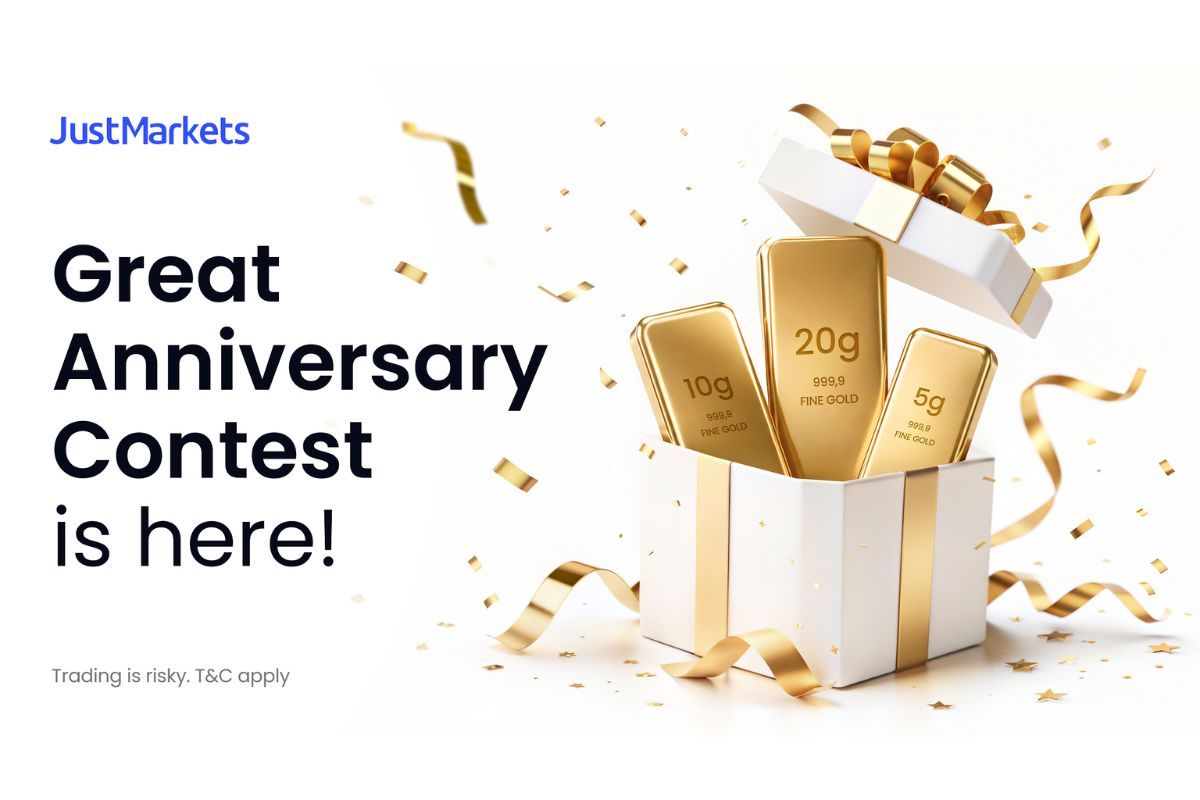 JustMarkets Luncurkan Kontes Anniversary Spesial Berhadiah $50.000+ dan Emas