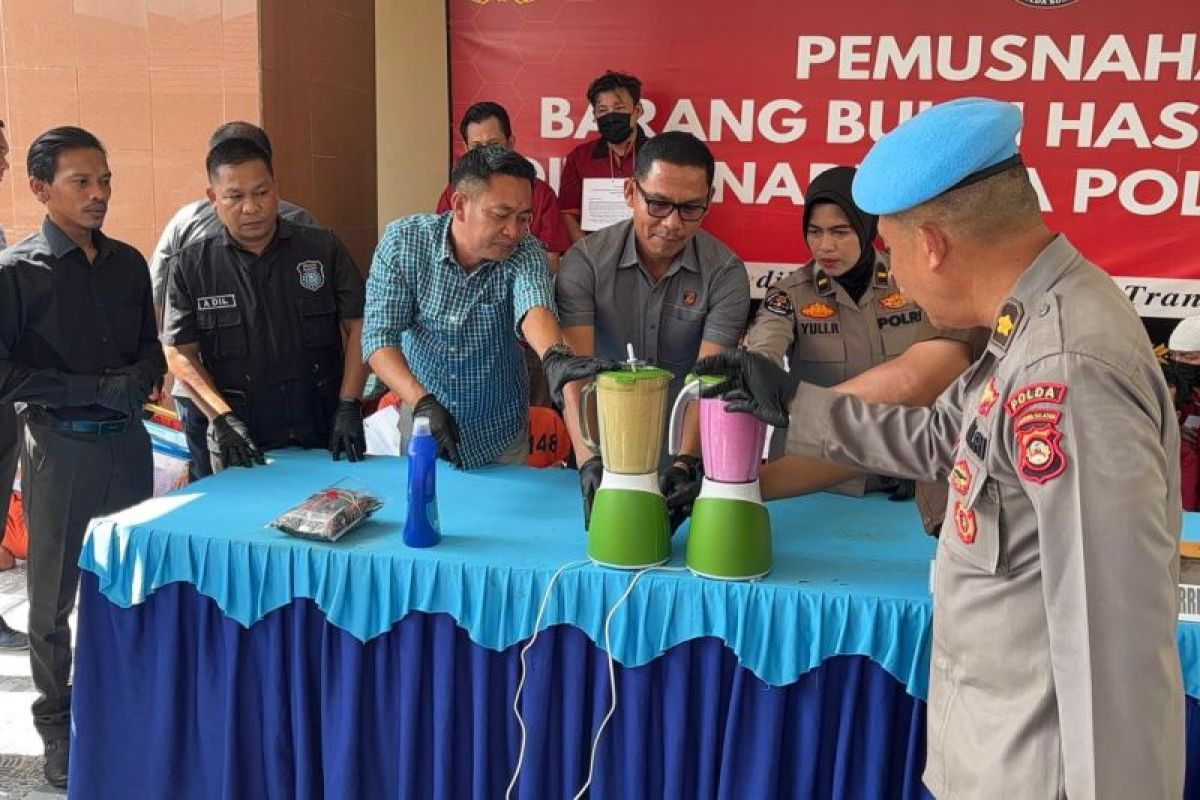 Polda Sumsel musnahkan barang bukti narkoba sabu 2,97 kilogram