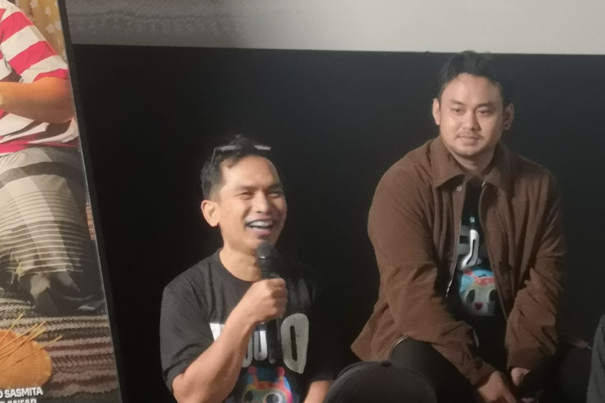 Ade Bibir lakukan live dubbing di lokasi syuting film "Foufo"