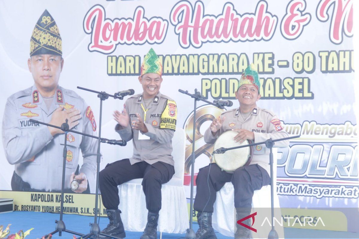 Polda Kalsel lestarikan seni budaya lewat lomba Madihin dan Hadrah