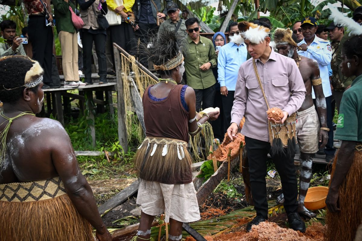 Wapres tinjau sekolah Lapang Sagu Asmat, dukung hilirisasi