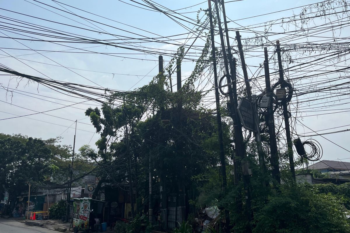 Ini tanggapan Wali Kota Jakbar soal kabel udara yang semrawut