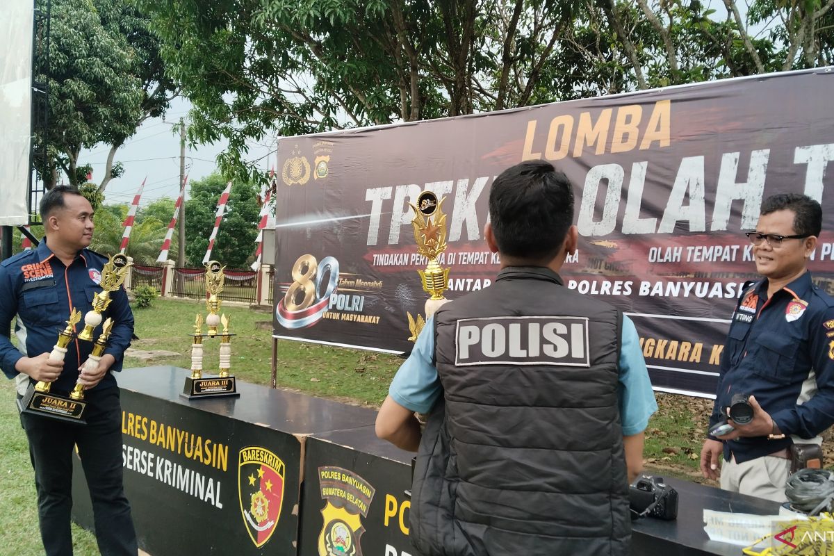 Polres Banyuasin gelar pelatihan olah TKP bagi personel, tingkatkan kemampuna teknis