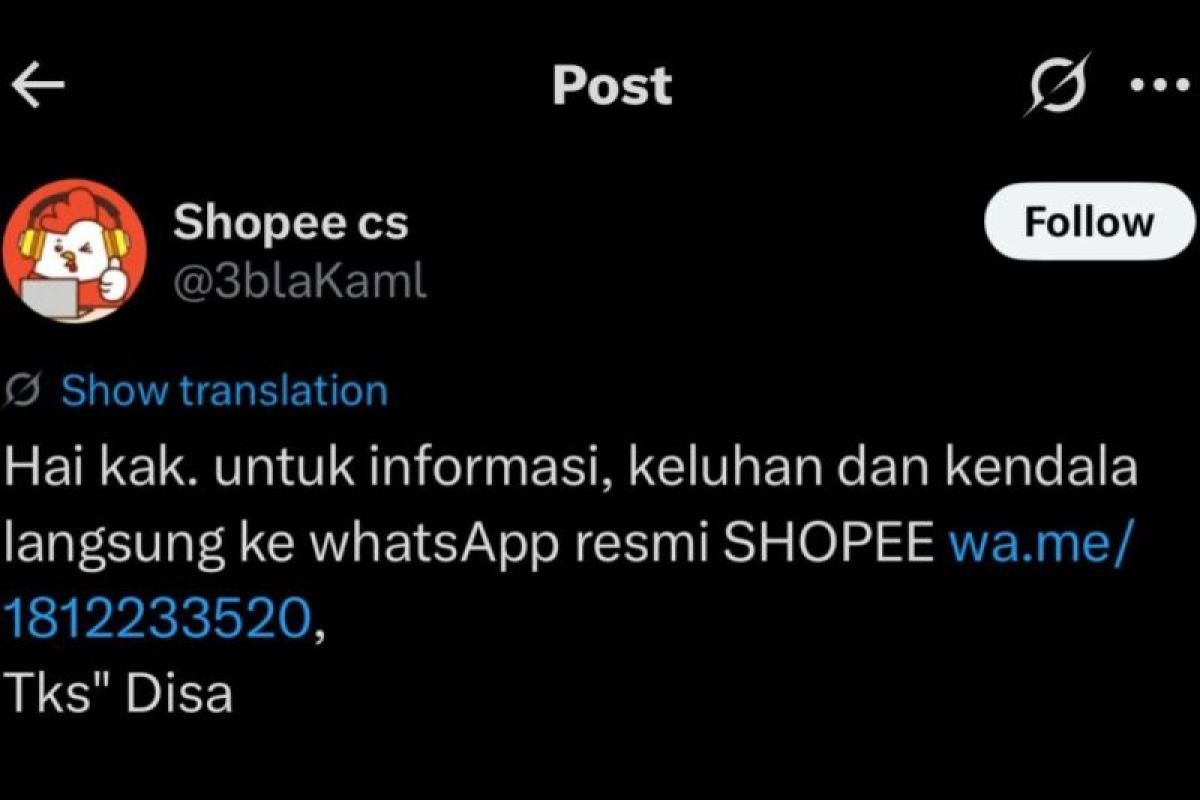Waspadai CS palsu di media sosial yang incar data pengguna