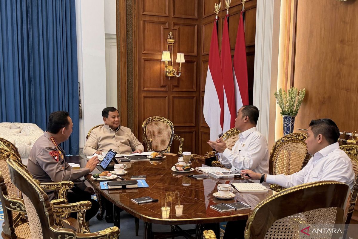 Kapolri laporkan situasi kamtibmas kepada Prabowo